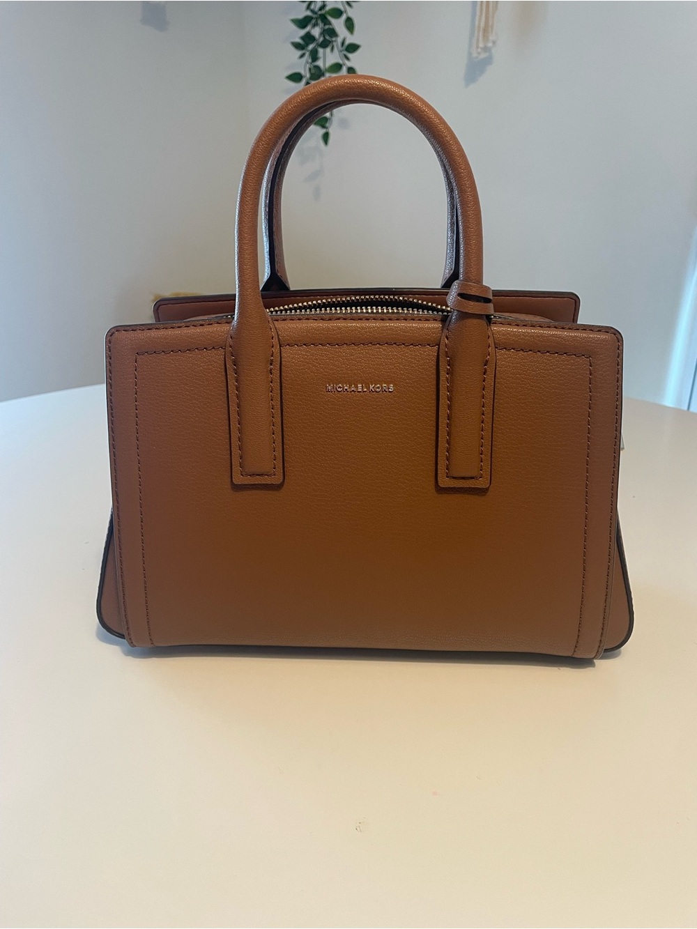 Michael Kors Caramel Brown Leather Satchel